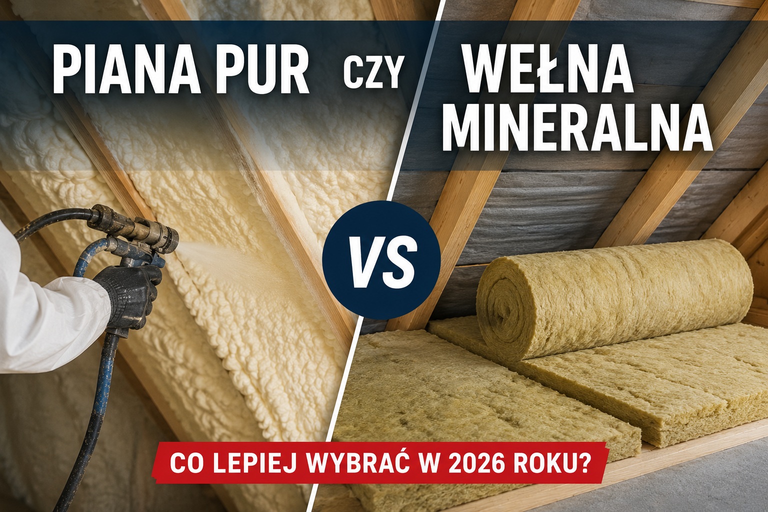 Piana PUR czy wełna mineralna - co lepiej wybrać w 2026 roku?